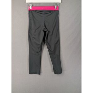 Nike Pro Dri-FIT Girls Capri Leggings Gray Pink 725468-011 Size S